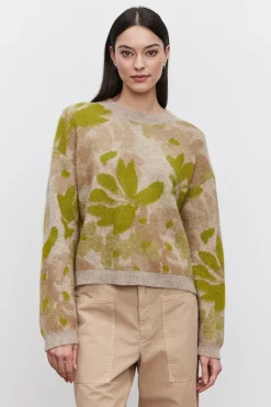 Wool & Cashmere*Velvet - Riva DS Floral Jacquard Sweater MULTI