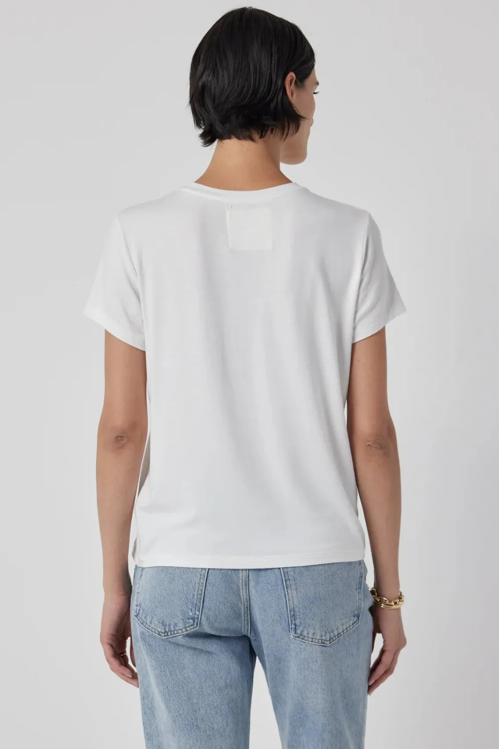 Short Sleeves*Velvet - Solana DS Modal Jersey Tee WHITE