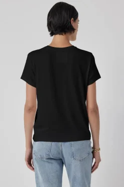 Short Sleeves*Velvet - Solana DS Modal Jersey Tee BLACK